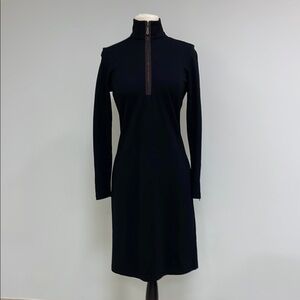 J. McLaughlin Elegant Black Long Sleeve Dress, Size XS